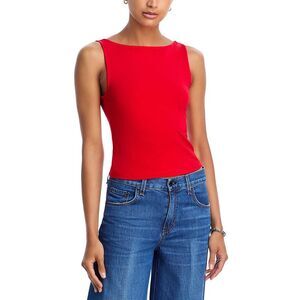 Joe's Jeans Womens The Boat Neck Tank Small Cherry Red - NWT $88